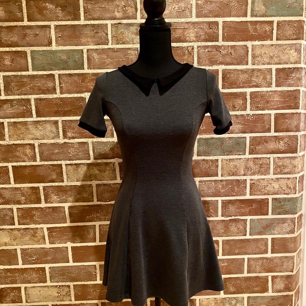 Preppy Dark Grey Dress